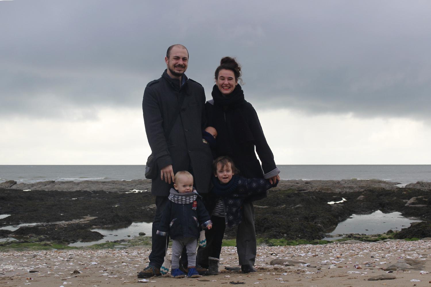 nous quatre à la plage